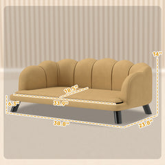 Pearl Design Pet Sofa With Solid Wood for Medium and Large Sized Dogs