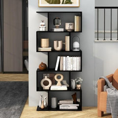 Five Layer Simple Household White Bookshelf