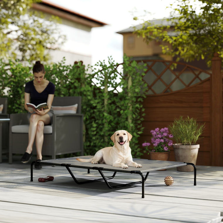 Elevated Dog Bed for Large Breeds Gray 60
