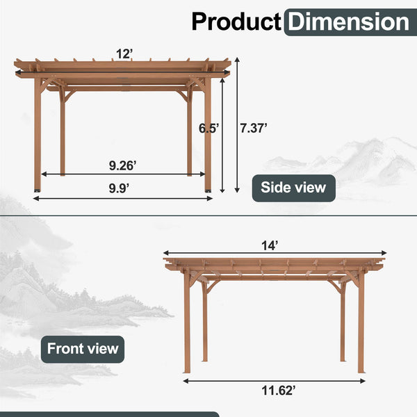 Wooden Patio Pergola Gazebo