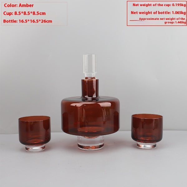 Modern Light Luxury Glass Wine Decanter Cold Water Bottle Decoration Living Room Coffee Table