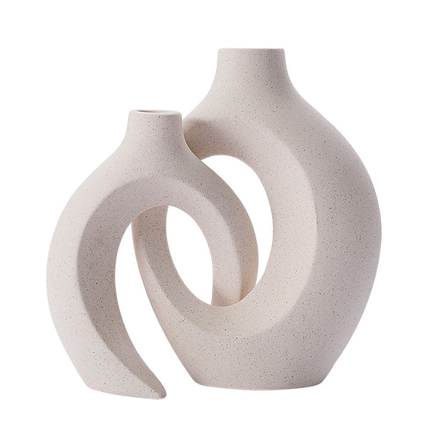 European Ceramic Vase Combination In Style Creative Decoration