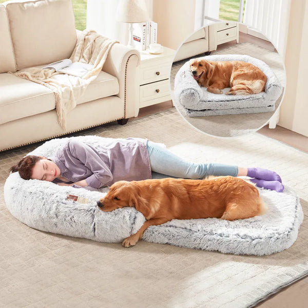 Large Dogs Foldable Plush Washable Dog Bed