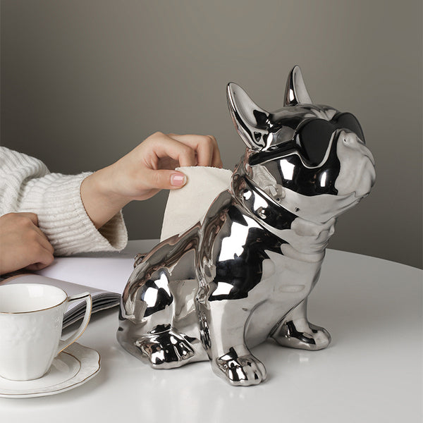 Pet Lovers Porcelain Frenchie Dog Home Decor Ornaments