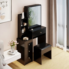 Cabinet Vanity Multi Layer High Capacity Storage, Practical Fashionable Dresser