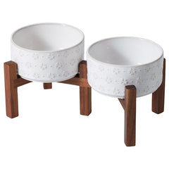 Ceramic Elevated Anti-spill Food and Water Cat & Dog Bowl