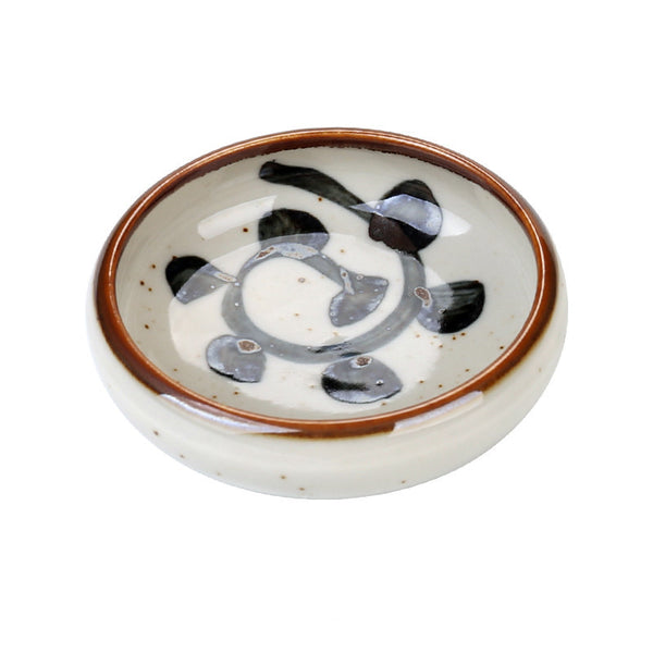 Ceramic Japanese Round Snack Plate
