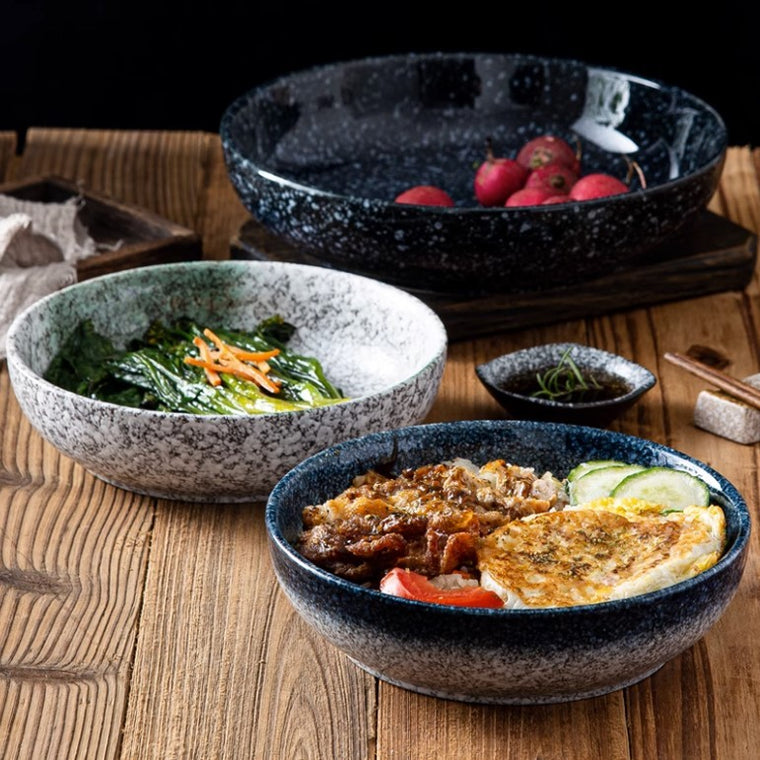 Japanese Ceramic Deep Plate Bowl
