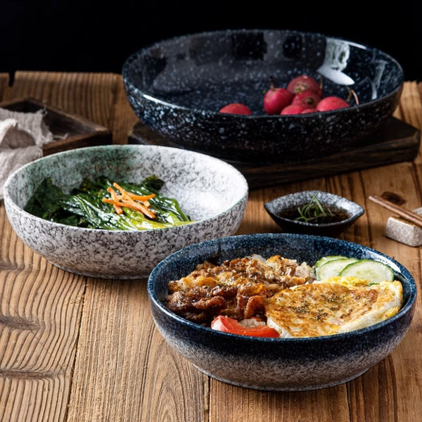 Japanese Ceramic Deep Plate Bowl