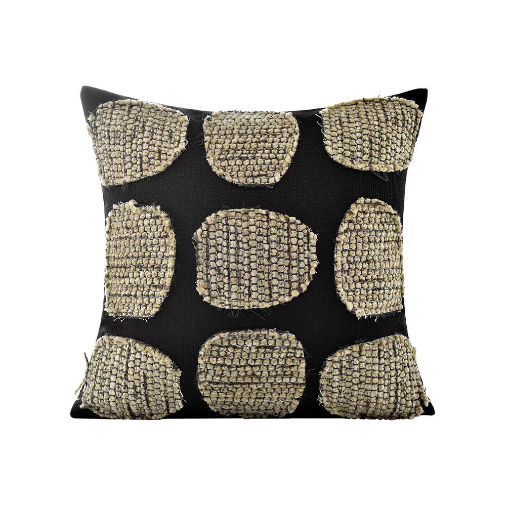 Brown Khaki Luxury Linen Cotton Blend Decorative Pillow Cover