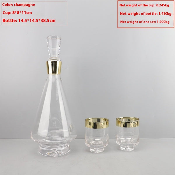 Modern Light Luxury Glass Wine Decanter Cold Water Bottle Decoration Living Room Coffee Table