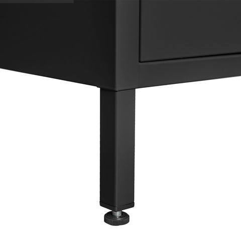 3 Door Metal Lockers With Lock For Employees,Storage Locker Cabinet  For Home Gym Office School Garage,Black