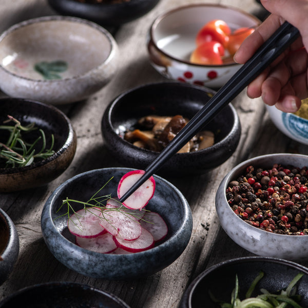 Ceramic Japanese Round Snack Plate