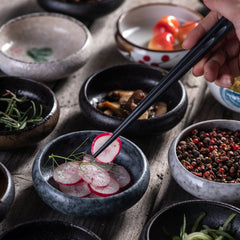 Ceramic Japanese Round Snack Plate