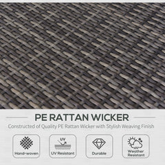 7 Piece Wicker Patio Furniture For Backyard Outdoor Sectional Sofa With Cushions  Tempered Glass Coffee Table Pillows Gray