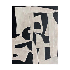 Handmade Oil Painting Canvas Wall Art Decoration Modern Abstract Black White Texture Minimalist For Home Decor Rolled Frameless Unstretched Painting