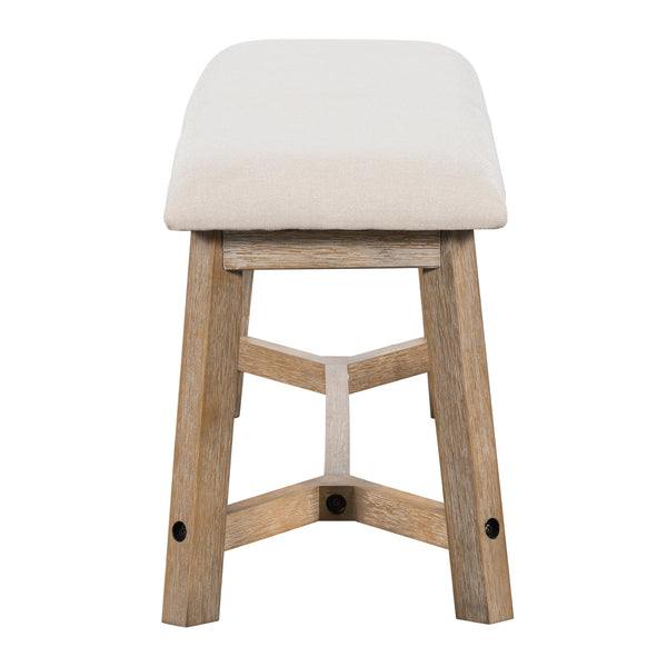 6-piece Retro Farmhouse Style Dining Set, Rectangular Table And 4 Upholstered Chairs and Bench