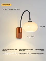 Bedside Wall Lamp Creative Retro Glass Wall LED Lamp