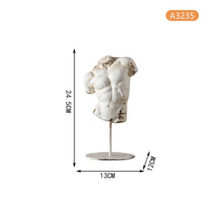 Creative Half-body Sculpture Plaster Figurine Home Decor