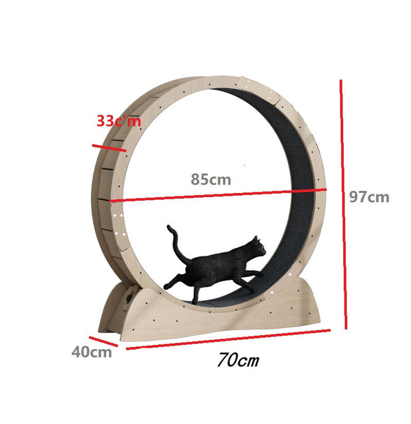 Cat Wheel Treadmill Roller Large for Stimulation and Weight Loss Exercise