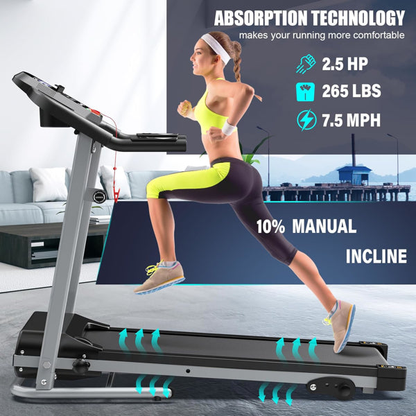 Compact Folding Treadmill For Home