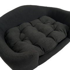 Elevated Luxurious Fabric Chaise Lounger for Dogs or Cats with Wood Legs