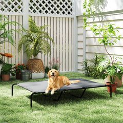 Elevated Dog Bed for Large Breeds Gray 60"L