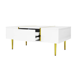 White High-gloss Coffee Table, Modern And Simple