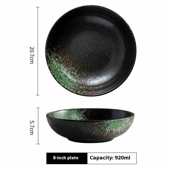 Japanese round ceramic plate