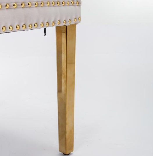 Velvet Upholstered Dining Chair - 2-piece Set