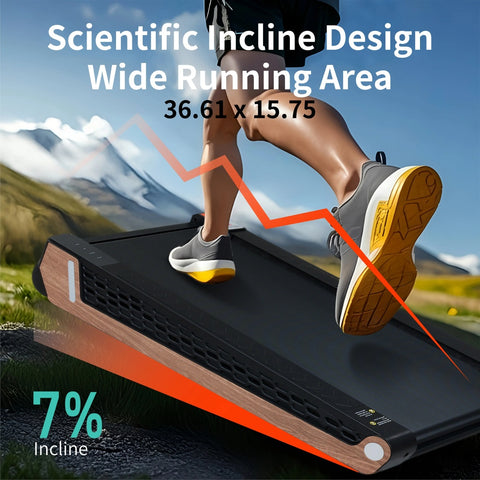 8 Incline Walking Pad Treadmill  Portable Compact Treadmills Under Desk Treadmill,  Incline Treadmills For Home Office, Upright Stand, 2.55HP Portable Treadmill With 220 Lbs Capacity LED Display.