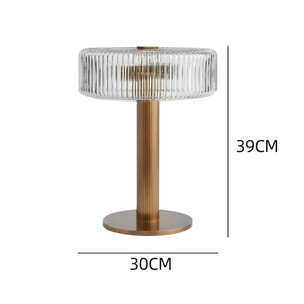 Light Luxury Glass Bedside Lamp
