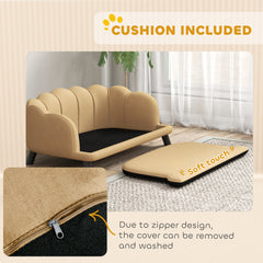 Pearl Design Pet Sofa With Solid Wood for Medium and Large Sized Dogs