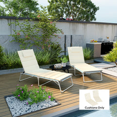 Foldable Chaise Lounge Cushion Set Of 2