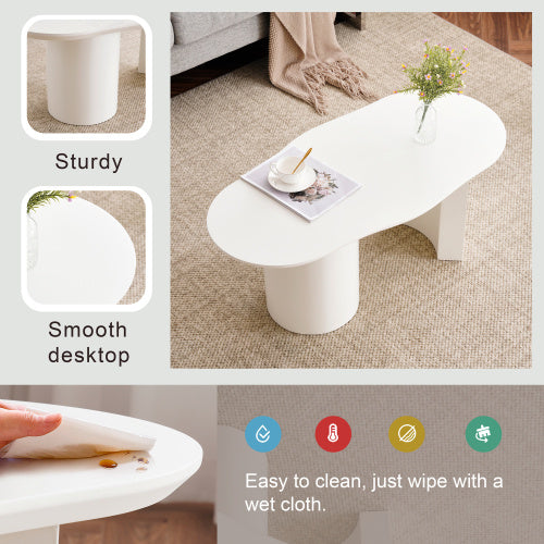 White Wooden Painted Coffee Table