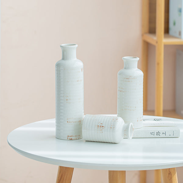 Simple Style Retro Ice-cracking Ceramic Small-mouth Vase