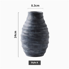 Wabi-sabi Style Ceramic Vase Zen Flower Arrangement