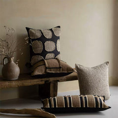 Brown Khaki Luxury Linen Cotton Blend Decorative Pillow Cover