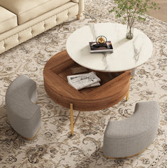 Nesting Coffee Table With Storage & 3 Stools