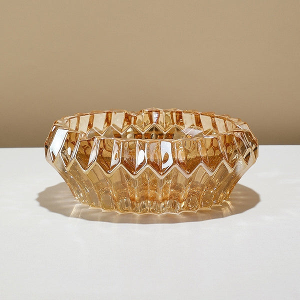 Light Luxury Dried Fruit Snack Plate Creative Glass Fruit Plate Decoration
