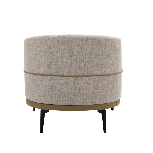 Modern Two-tone Barrel Fabric Chair