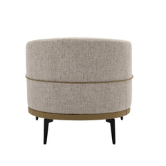 Modern Two-tone Barrel Fabric Chair