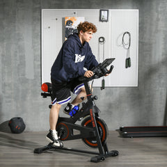 Exercise Bike, 8kg Flywheel Stationary Bike Indoor Cycling Machine With Adjustable Resistance Seat Handlebar, Black