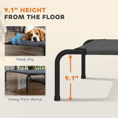 Elevated Dog Bed for Large Breeds Gray 60"L