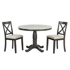 Orisfur. 5 Pieces Dining Table Solid Wood