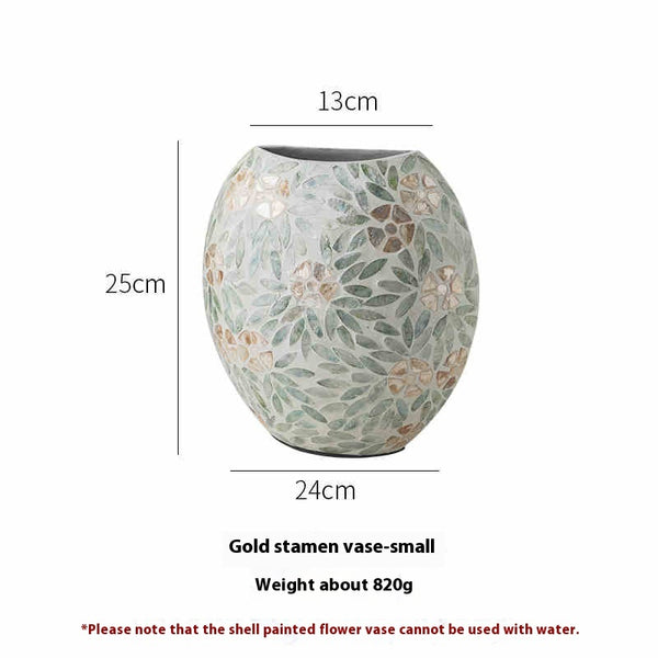 Handmade Shell Decorative Vase Creative Table Flower Container