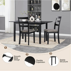 Modern Wooden Extendable  Dining Rom Table For 4-8