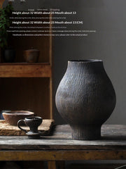 Ophelia Modern Hand-carved Painted Ceramic Vase