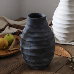 Wabi-sabi Style Ceramic Vase Zen Flower Arrangement