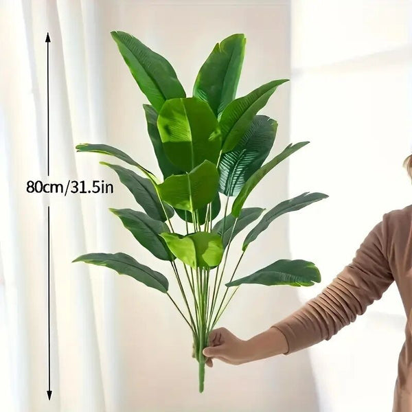 Simulated Plant 18-leaf Traveler's Banana Green Plant Ornament